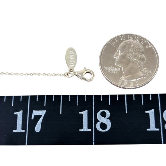 Vintage BOMA Sterling Silver 925 Cable Link Chain Necklace 16"-17"-18" - Picture 2 of 3